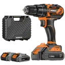 ម៉ូទ័រស្វានប្រើថ្ម 10 លី (KM010) Cordless Electric Drill 10MM  20V 2.0Ah x 2  50NM 10 លី